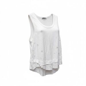 CHRLDR White Star Eyelet Embroidered Layered Tank Top Women's Size Small